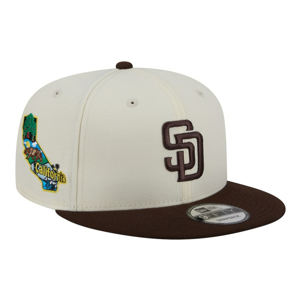 San Diego Padres Localized 9FIFTY Snapback Hat Cream/Brown