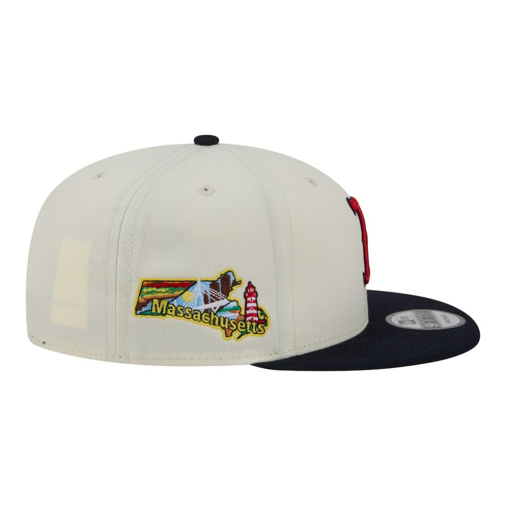Boston Red Sox Localized 9FIFTY Snapback Hat Cream/Navy