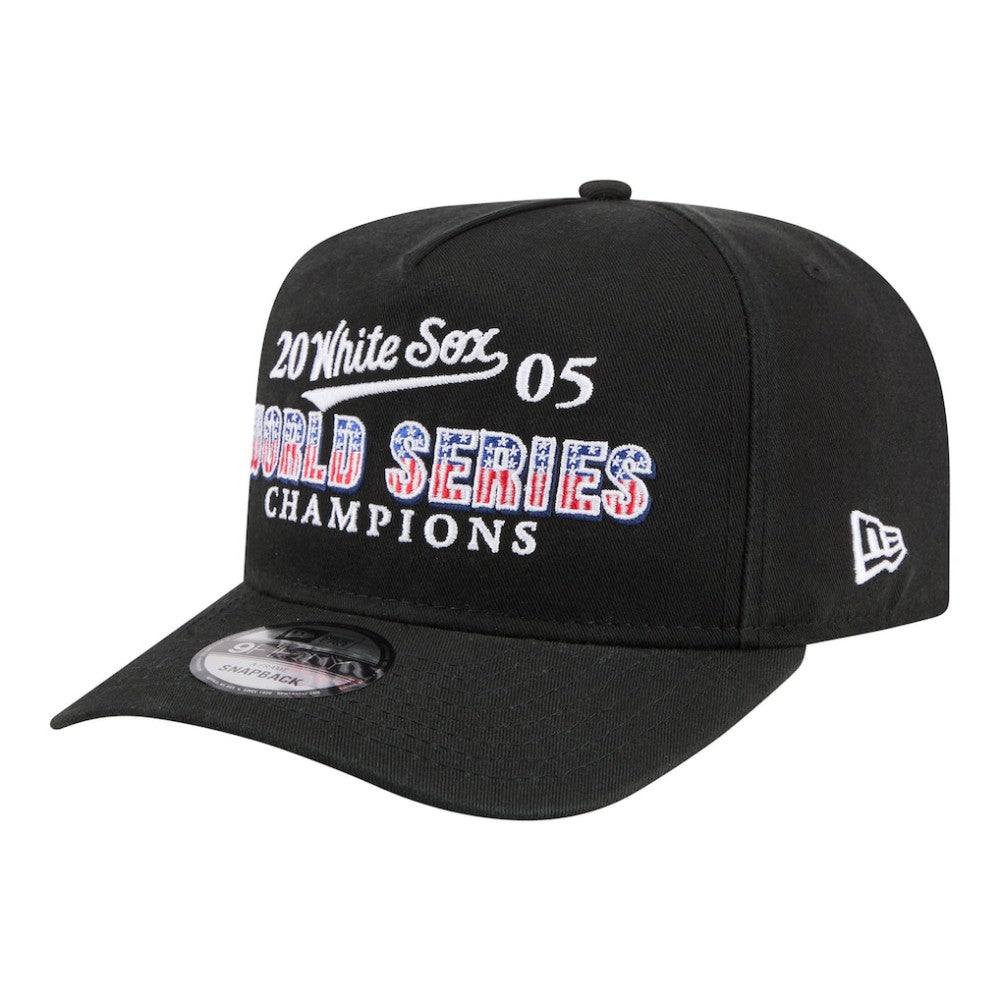 Chicago White Sox 2005 World Series Champions Historic 9FIFTY A-Frame Snapback Hat Black
