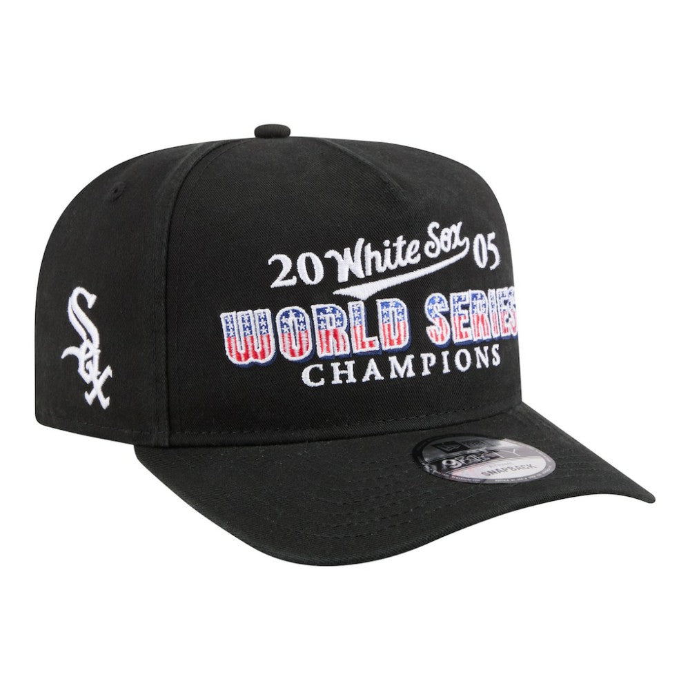 Chicago White Sox 2005 World Series Champions Historic 9FIFTY A-Frame Snapback Hat Black