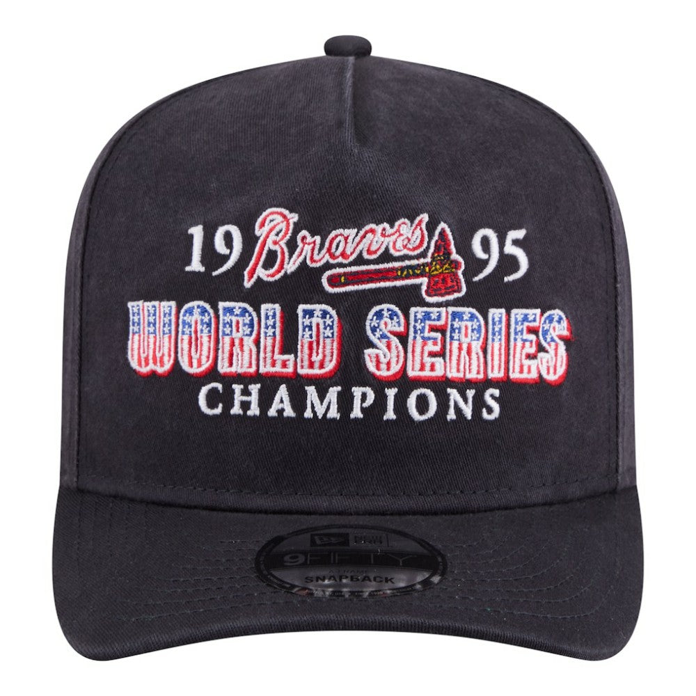 Atlanta Braves 1995 World Series Champions Historic 9FIFTY A-Frame Snapback Hat Navy