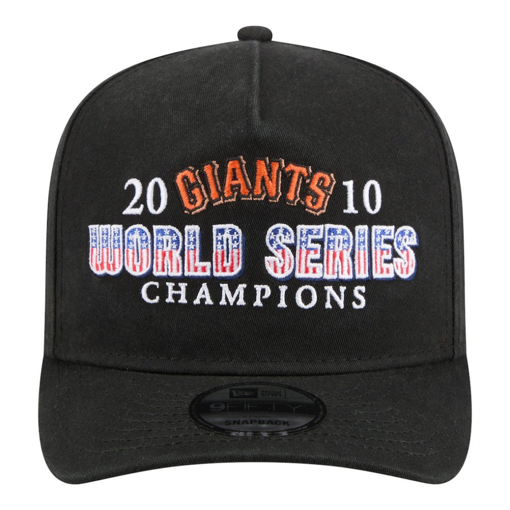 San Francisco Giants 2010 World Series Champions Historic 9FIFTY A-Frame Snapback Hat Black