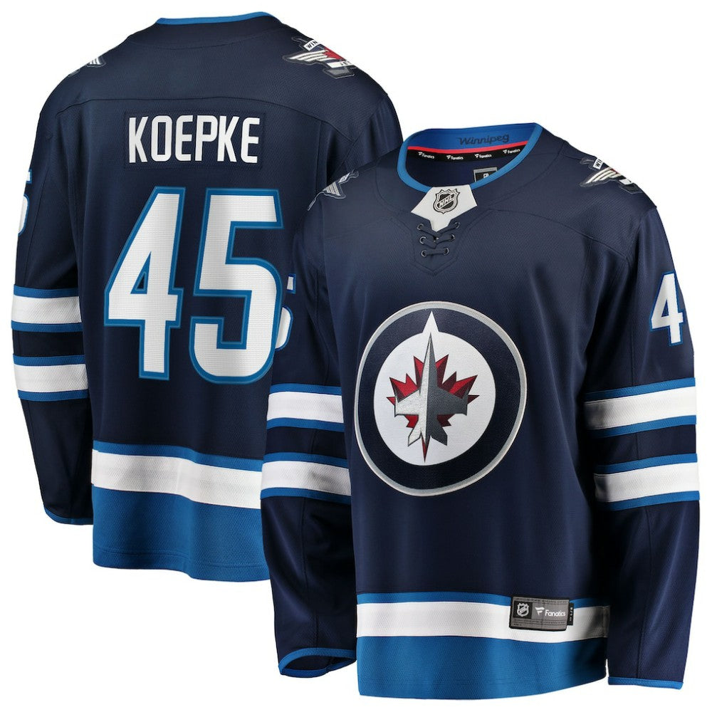 Cole Koepke Winnipeg Jets Fanatics Home Breakaway Jersey - Navy Jerseys