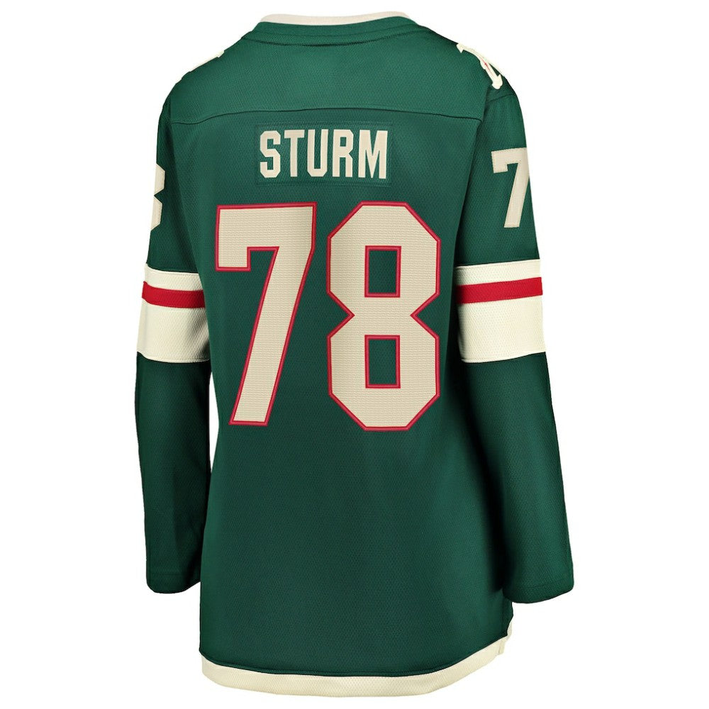 Nico Sturm Minnesota Wild Fanatics Women's Home Breakaway Jersey - Green Jerseys