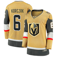 Kaedan Korczak Vegas Golden Knights Fanatics Women's Home Breakaway Jersey - Gold Jerseys