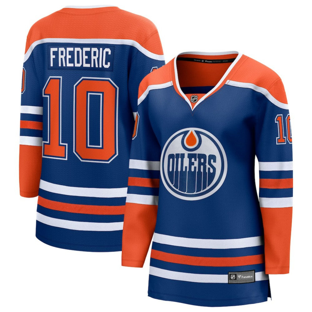 Trent Frederic Edmonton Oilers Fanatics Women's Home Breakaway Jersey - Royal Jerseys