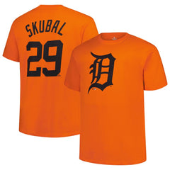 Tarik Skubal Detroit Tigers Big & Tall Name & Number T-Shirt Orange
