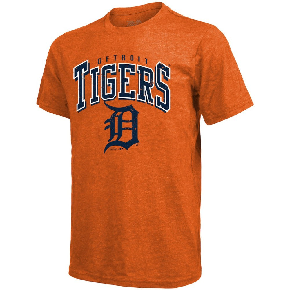 Tarik Skubal Detroit Tigers Majestic Threads Triblend Name & Number T-Shirt Orange