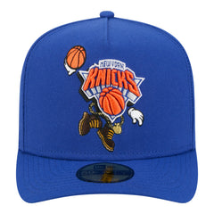 New York Knicks Injection Cartoon Logo A-Frame 59FIFTY Fitted Hat - Blue discount