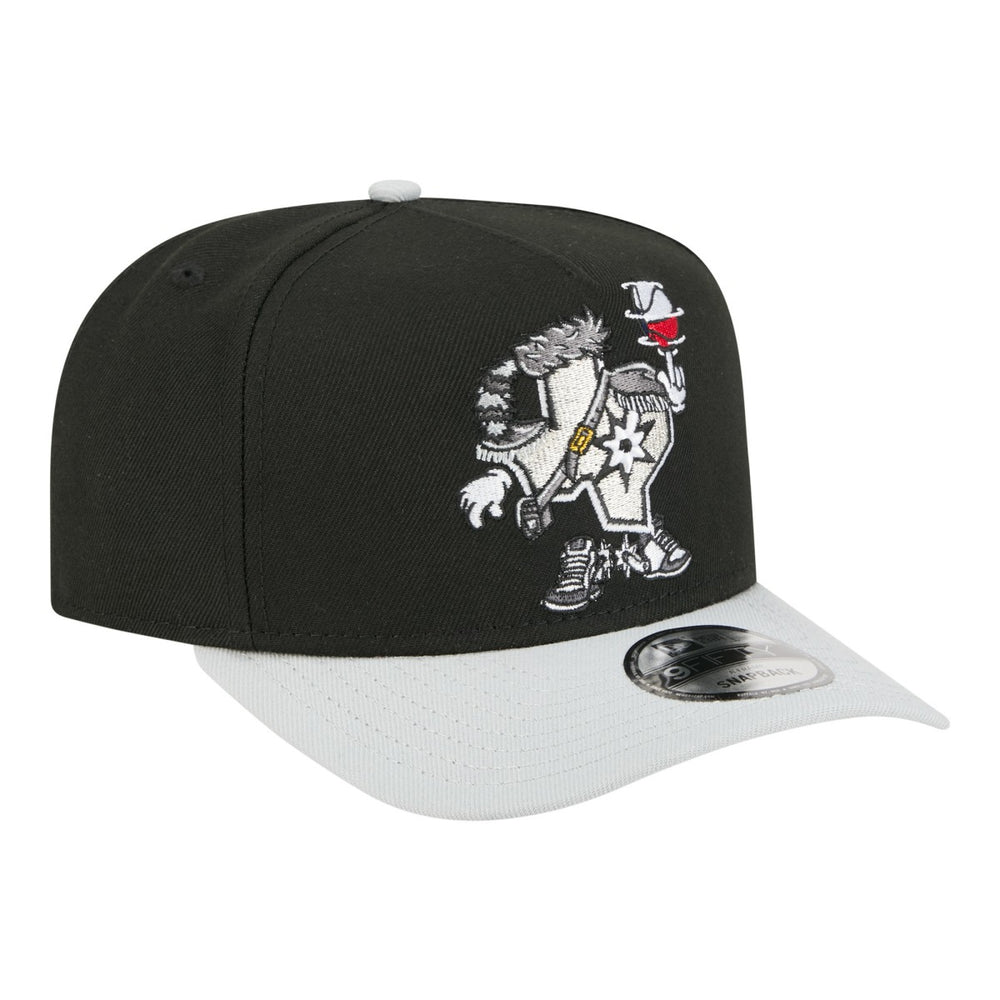 San Antonio Spurs Injection Cartoon Logo A-Frame 9FIFTY Adjustable Hat - Black shop
