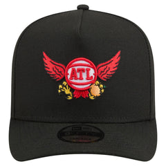 Atlanta Hawks Injection Cartoon Logo A-Frame 9FIFTY Adjustable Hat - Black sale