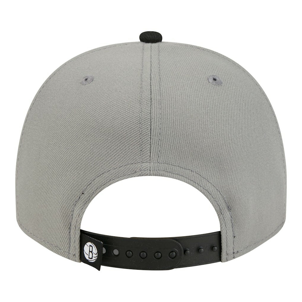 Brooklyn Nets Injection Cartoon Logo A-Frame 9FIFTY Adjustable Hat - Gray cheap