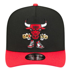 Chicago Bulls Injection Cartoon Logo A-Frame 9FIFTY Adjustable Hat - Black shop