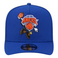 New York Knicks Injection Cartoon Logo A-Frame 9FIFTY Adjustable Hat - Blue online