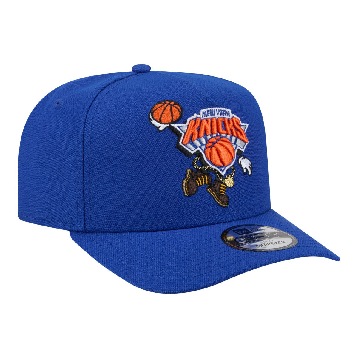 New York Knicks Injection Cartoon Logo A-Frame 9FIFTY Adjustable Hat - Blue online