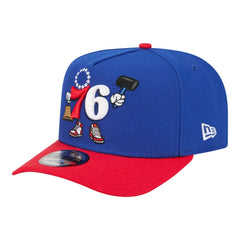 Philadelphia 76ers Injection Cartoon Logo A-Frame 9FIFTY Adjustable Hat - Royal for sale