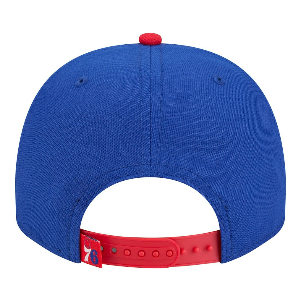 Philadelphia 76ers Injection Cartoon Logo A-Frame 9FIFTY Adjustable Hat - Royal for sale