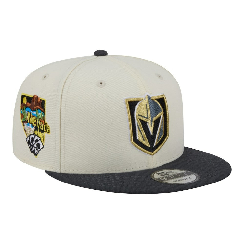 Vegas Golden Knights New Era Injection Localized Two-Tone 9FIFTY Snapback Hat - White/Charcoal Hats