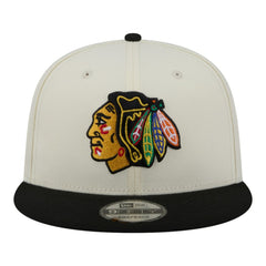 Chicago Blackhawks New Era Injection Localized Two-Tone 9FIFTY Snapback Hat - White/Black Hats