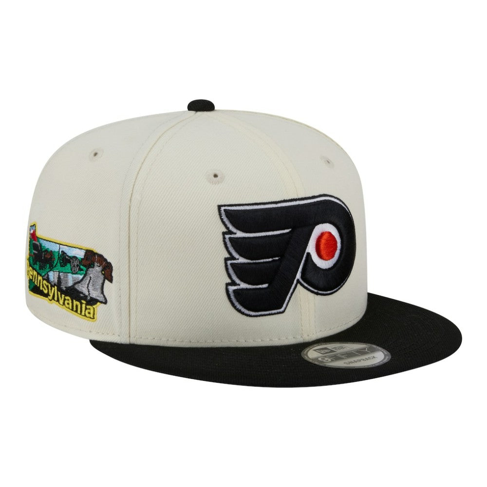 Philadelphia Flyers New Era Injection Localized Two-Tone 9FIFTY Snapback Hat - White/Black Hats