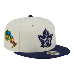 Toronto Maple Leafs New Era Injection Localized Two-Tone 9FIFTY Snapback Hat - White/Navy Hats