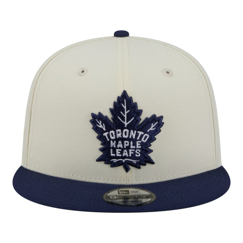 Toronto Maple Leafs New Era Injection Localized Two-Tone 9FIFTY Snapback Hat - White/Navy Hats