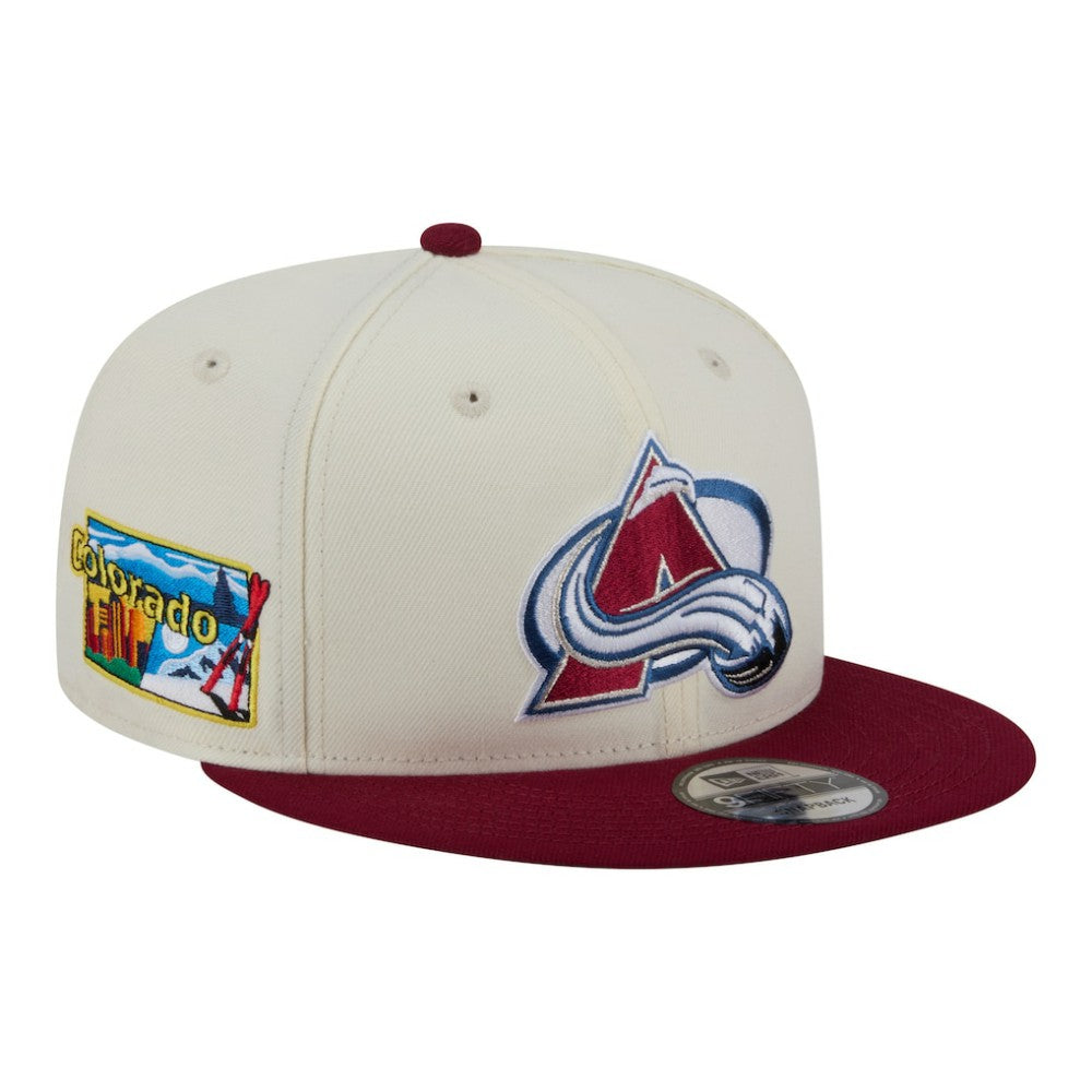 Colorado Avalanche New Era Injection Localized Two-Tone 9FIFTY Snapback Hat - White/Burgundy Hats