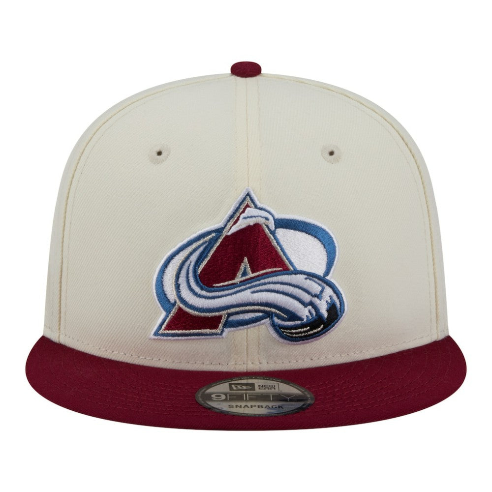 Colorado Avalanche New Era Injection Localized Two-Tone 9FIFTY Snapback Hat - White/Burgundy Hats