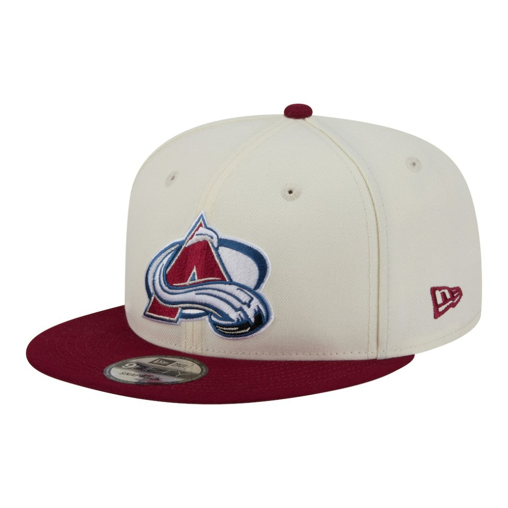 Colorado Avalanche New Era Injection Localized Two-Tone 9FIFTY Snapback Hat - White/Burgundy Hats