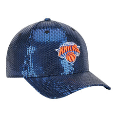 New York Knicks Women's Sequin M-Crown 9FORTY Adjustable Hat - Blue cheap