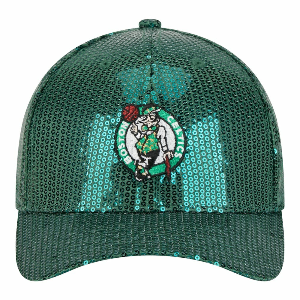 Boston Celtics Women's Sequin M-Crown 9FORTY Adjustable Hat - Kelly Green online