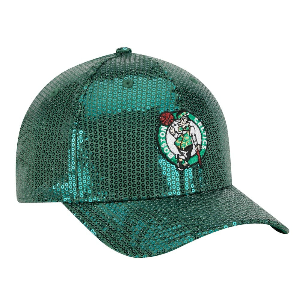 Boston Celtics Women's Sequin M-Crown 9FORTY Adjustable Hat - Kelly Green online