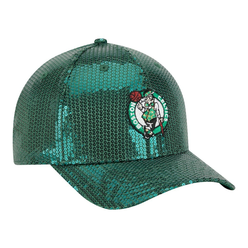 Boston Celtics Women's Sequin M-Crown 9FORTY Adjustable Hat - Kelly Green online