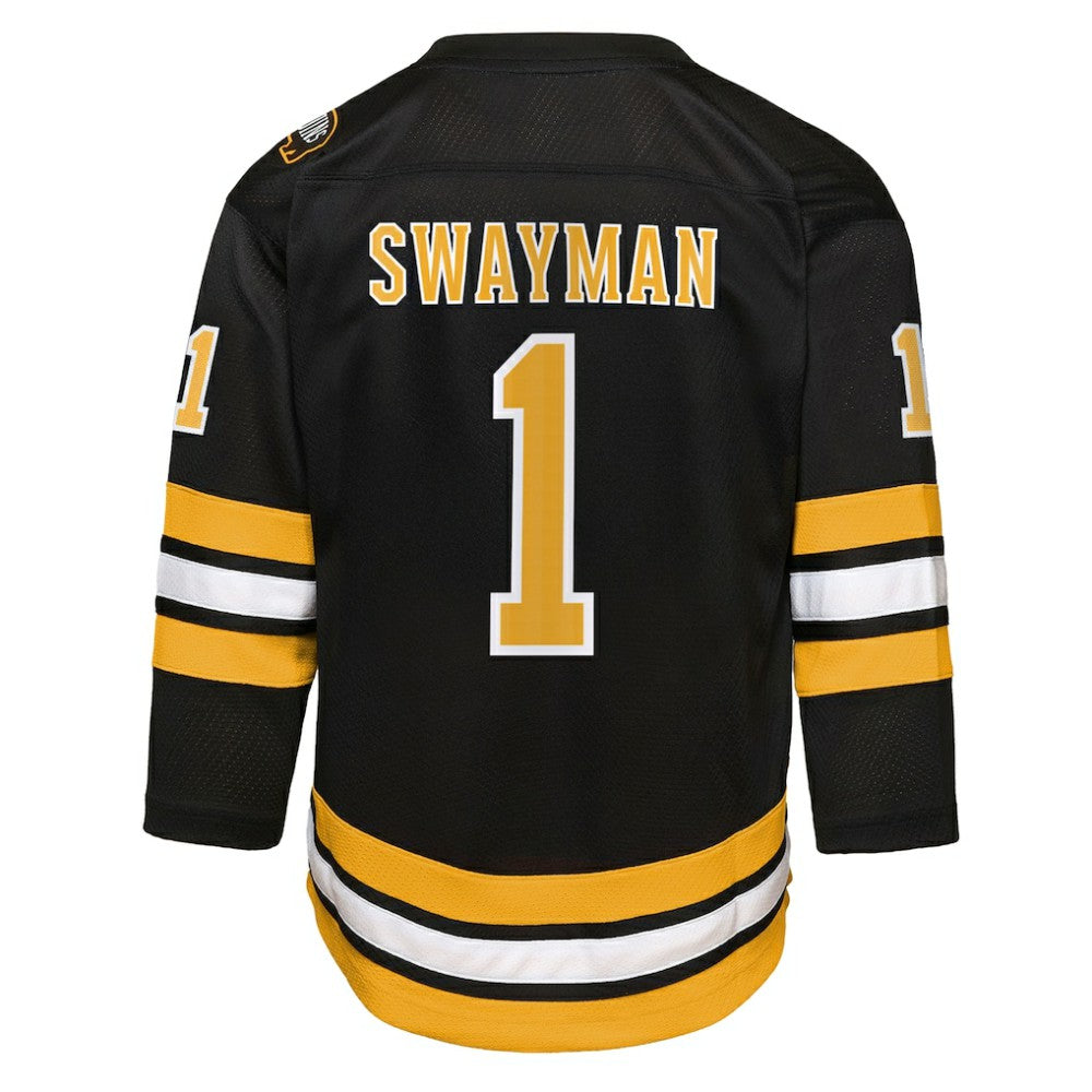 Jeremy Swayman Boston Bruins Outerstuff Youth Home Replica Jersey - Black Jerseys