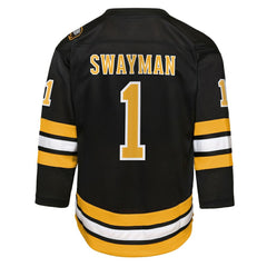 Jeremy Swayman Boston Bruins Outerstuff Youth Home Replica Jersey - Black Jerseys