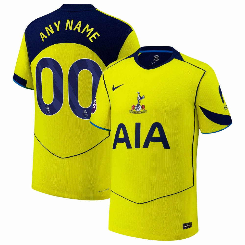 Tottenham Hotspur 2025/26 Third Custom Jersey - Yellow outlet