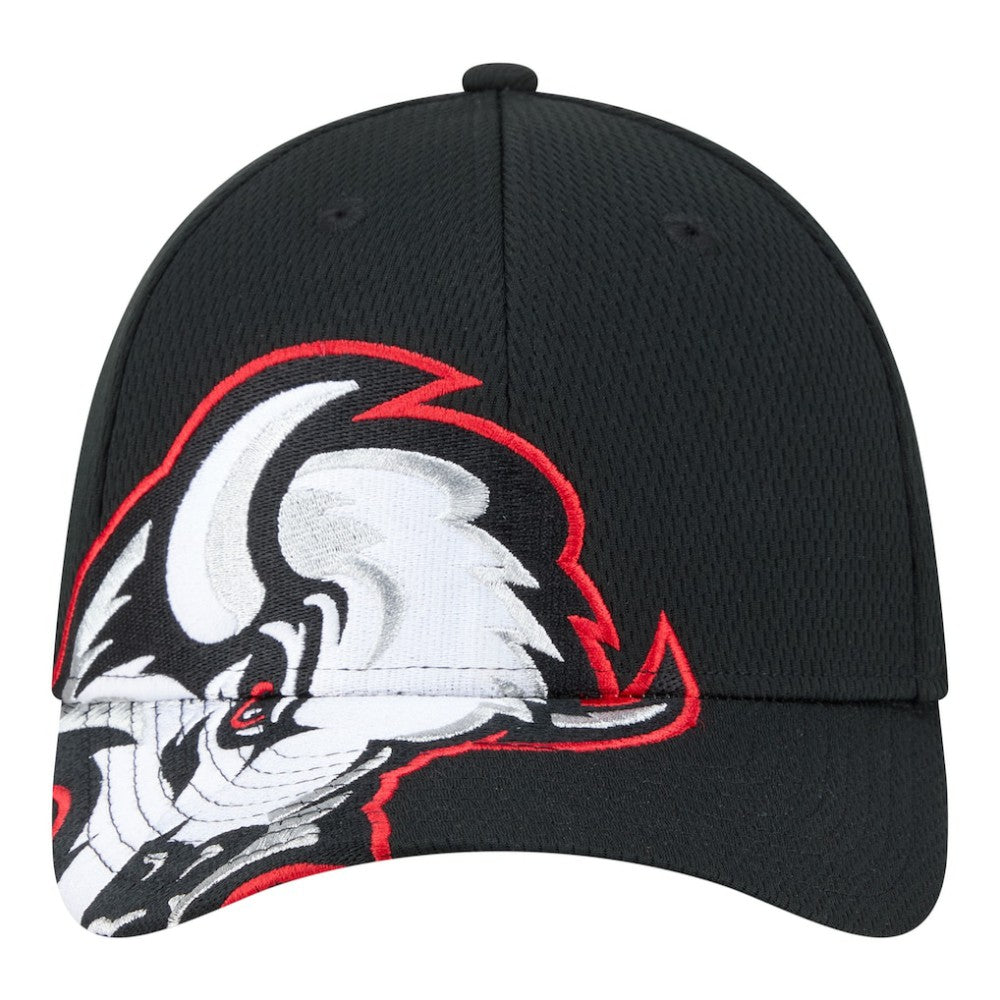 Buffalo Sabres New Era Oversized Logo M-Crown Flex 39THIRTY Hat - Black Hats