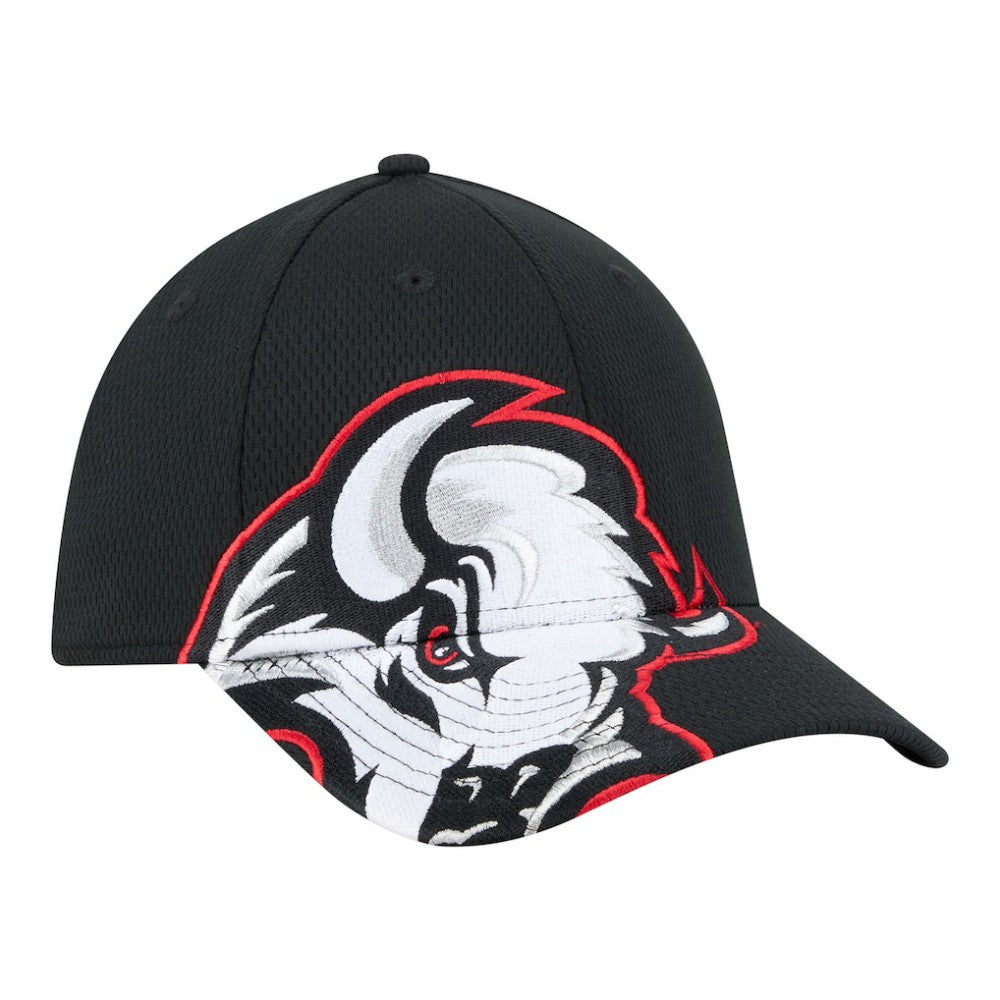Buffalo Sabres New Era Oversized Logo M-Crown Flex 39THIRTY Hat - Black Hats