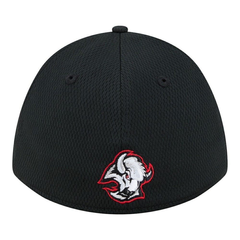 Buffalo Sabres New Era Oversized Logo M-Crown Flex 39THIRTY Hat - Black Hats