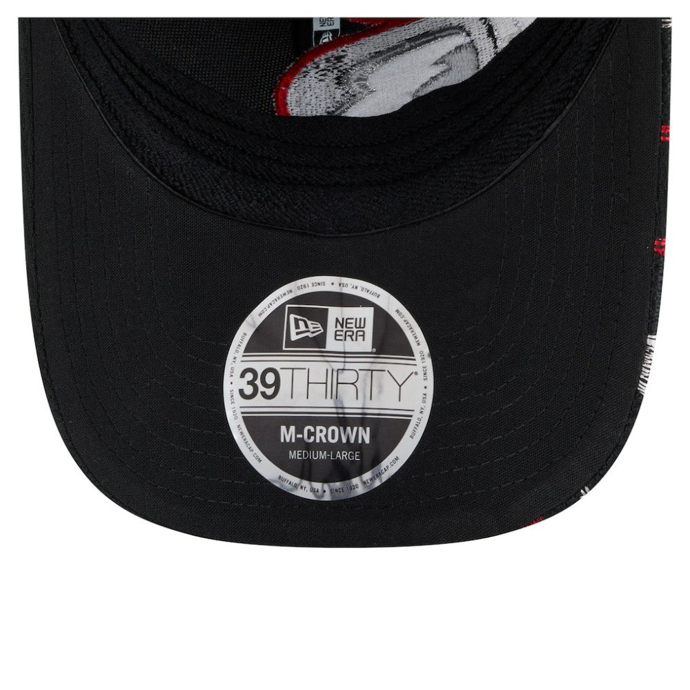 Buffalo Sabres New Era Oversized Logo M-Crown Flex 39THIRTY Hat - Black Hats