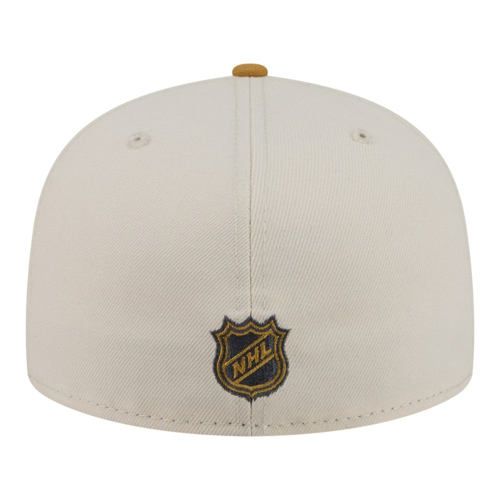 Chicago Blackhawks New Era Colorpack Two-Tone 59FIFTY Fitted Hat - Cream/Tan Hats