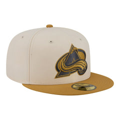 Colorado Avalanche New Era Colorpack Two-Tone 59FIFTY Fitted Hat - Cream/Tan Hats