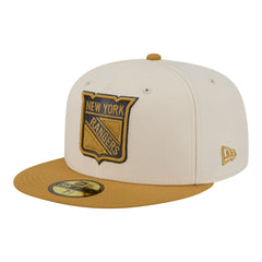 New York Rangers New Era Colorpack Two-Tone 59FIFTY Fitted Hat - Cream/Tan Hats