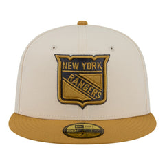 New York Rangers New Era Colorpack Two-Tone 59FIFTY Fitted Hat - Cream/Tan Hats
