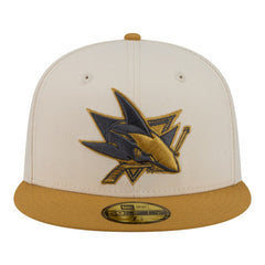 San Jose Sharks New Era Colorpack Two-Tone 59FIFTY Fitted Hat - Cream/Tan Hats