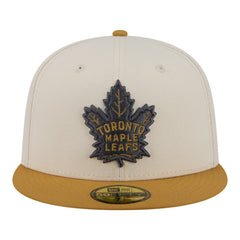 Toronto Maple Leafs New Era Colorpack Two-Tone 59FIFTY Fitted Hat - Cream/Tan Hats