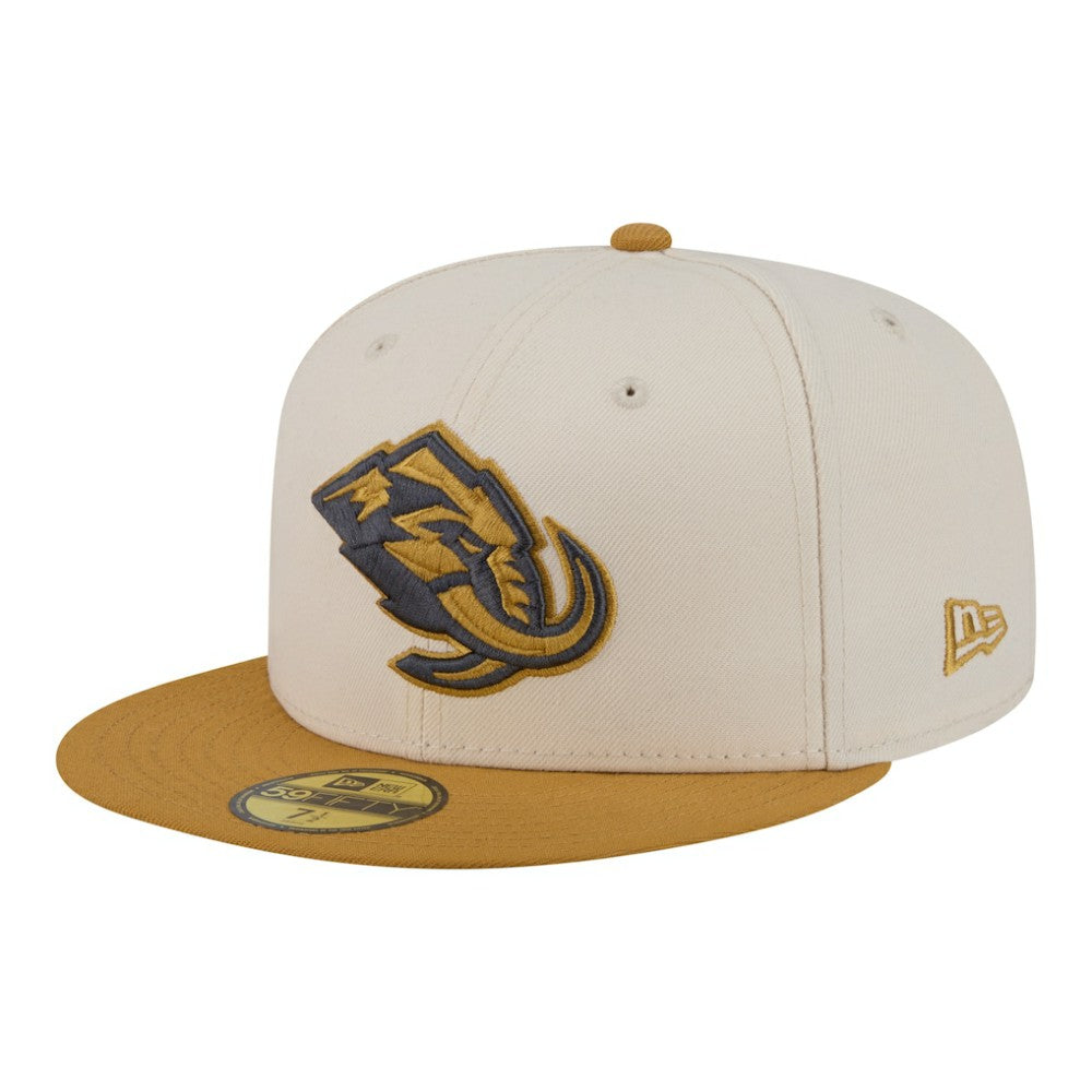 Utah Mammoth New Era Colorpack Two-Tone 59FIFTY Fitted Hat - Cream/Tan Hats