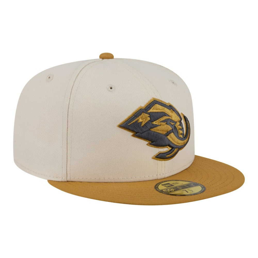 Utah Mammoth New Era Colorpack Two-Tone 59FIFTY Fitted Hat - Cream/Tan Hats