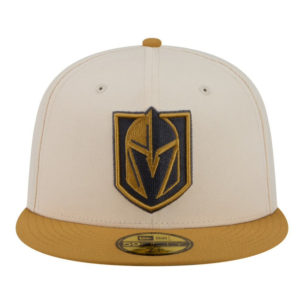 Vegas Golden Knights New Era Colorpack Two-Tone 59FIFTY Fitted Hat - Cream/Tan Hats