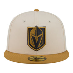 Vegas Golden Knights New Era Colorpack Two-Tone 59FIFTY Fitted Hat - Cream/Tan Hats